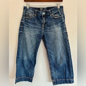 Kut from the Kloth Blue Denim Capri Y2K Western Size 8